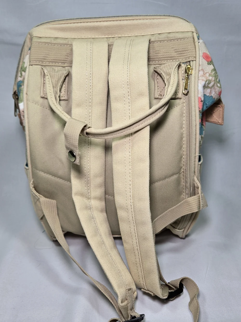 Anello Kuchigane Canvas Floral Backpack Japanese design hinged mouth Retro